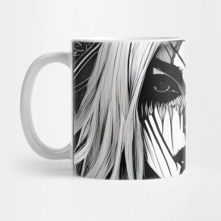 Beyond Shadows: Dark Art Collection in Striking Black and White Mug